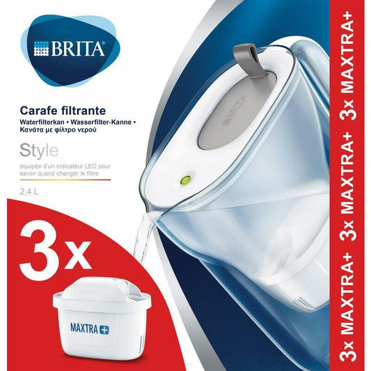 Brita Waterfilterbundel Style cool grey + 3 maxtra filt 1st