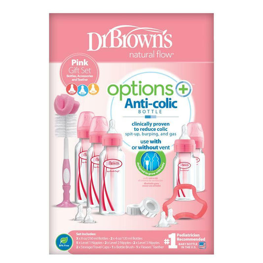 Dr Brown's Giftset standaard fles roze 1set