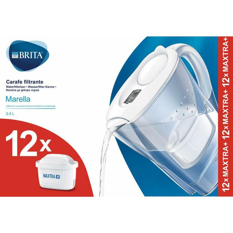 Brita Waterfilterbundel Marella cool white + 12 filters 1st