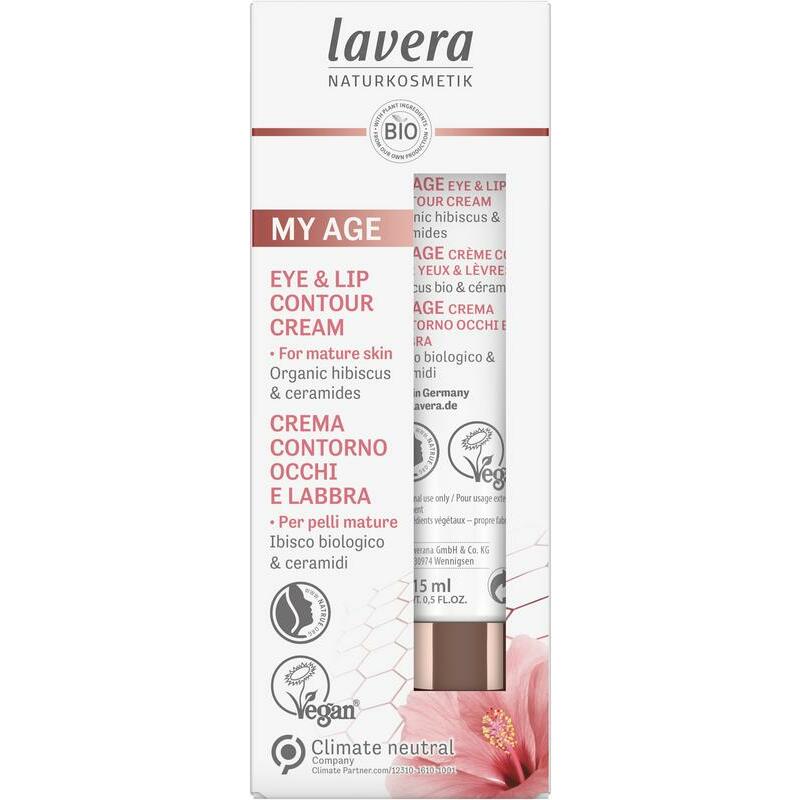 Lavera My age oog- en lipcontour creme bio EN-IT 15ml