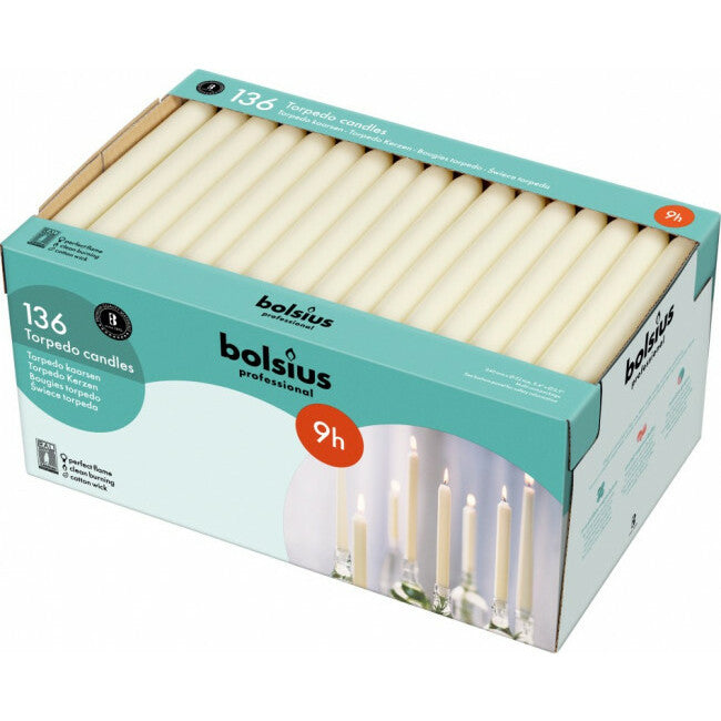Bolsius Dinerkaars 240/22 ivoor 136st