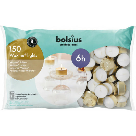 Bolsius Waxinelicht 16/38 wit 150st