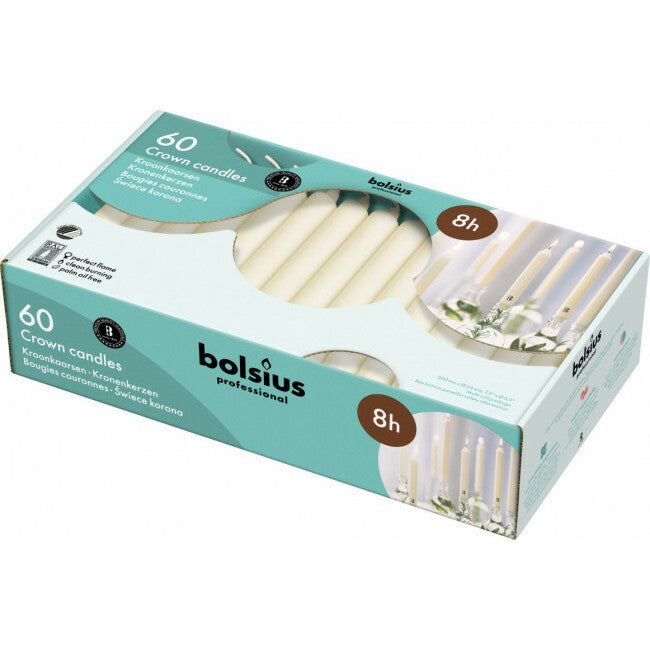 Bolsius Kroonkaars 200/24 ivoor 60st