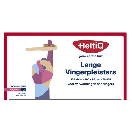 Heltiq Vingerpleister lang textiel 180 x 20 100st