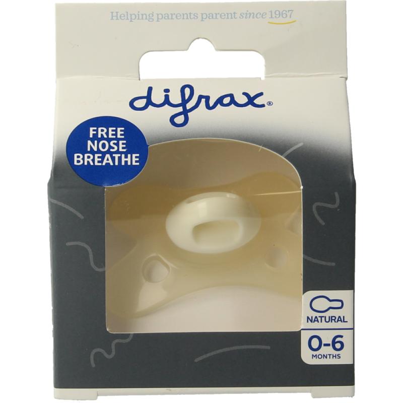 Difrax Fopspeen natural 0-6 maanden vanilla 1st