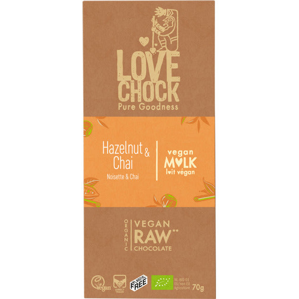 Lovechock Mild hazelnut & chai 70g