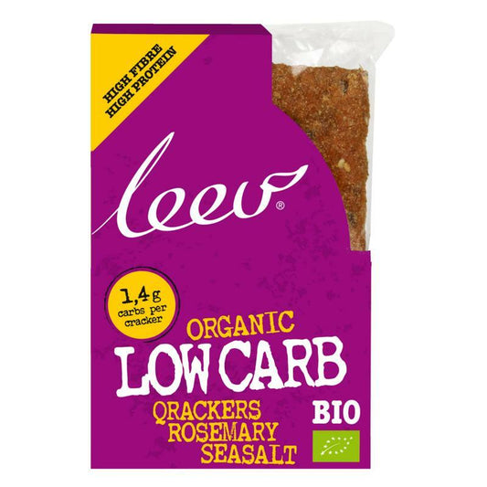 Leev Bio qrackers rosemary seasalt 3 x 2 stuks 3x2st