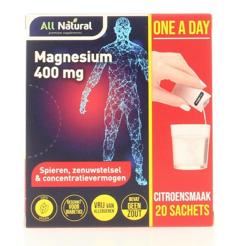 All Natural Magnesium 400 mg 20sach