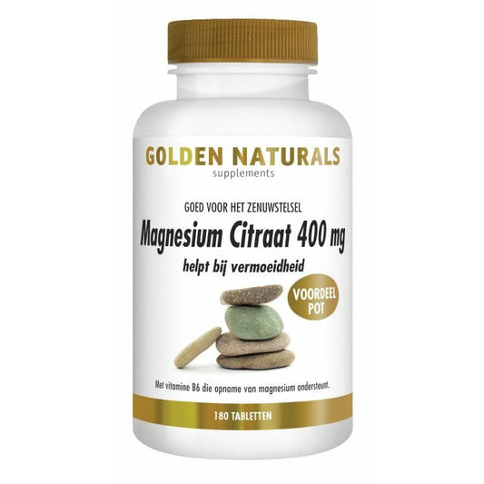 Golden Naturals Magnesium citraat 400 mg 180tb