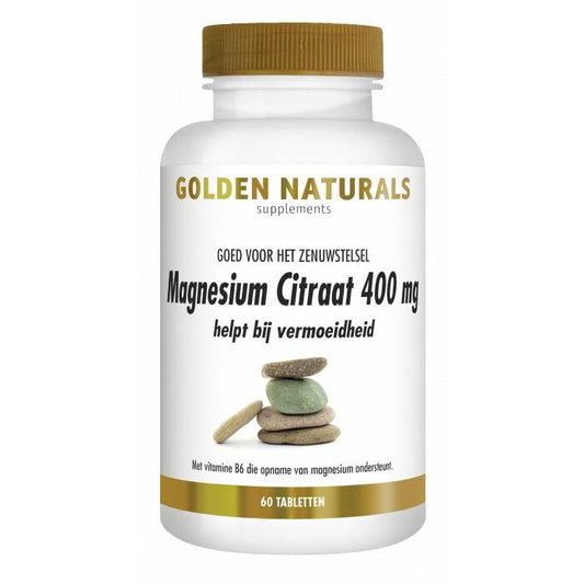 Golden Naturals Magnesium citraat 400 mg 60tb