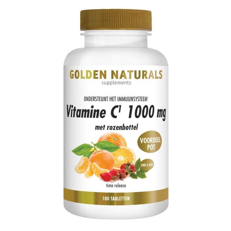 Golden Naturals Vitamine C 1000 + rozenbottel 180tb