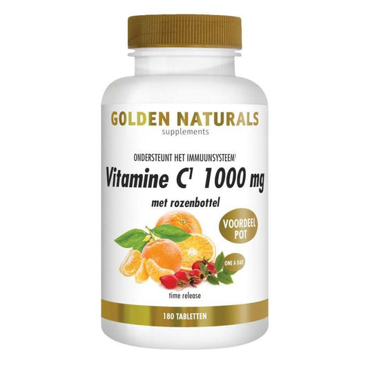 Golden Naturals Vitamine C 1000 + rozenbottel 180tb