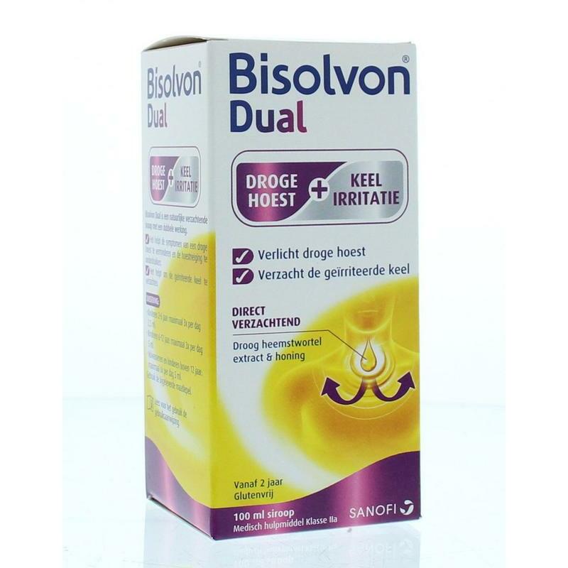 Bisolvon Dual droge hoest/keelirritatie siroop 100ml