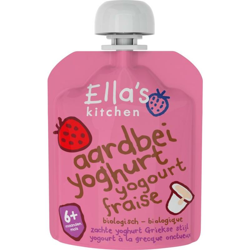 Ella's Kitchen Aardbei yoghurt griekse stijl 6+ maanden bio 90g