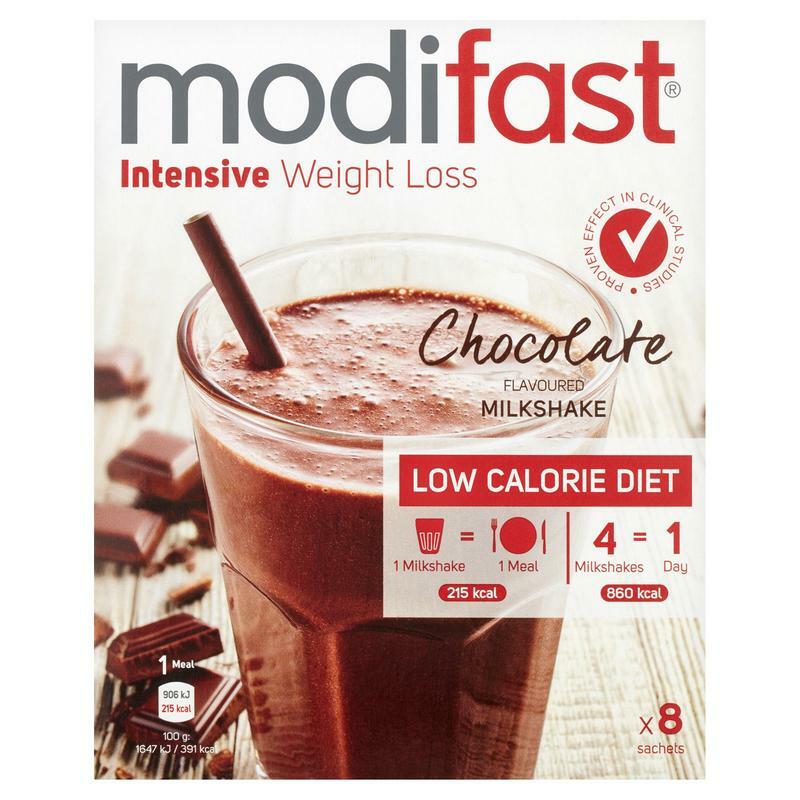 Modifast Intensive milkshake chocolade 8 zakjes 440g