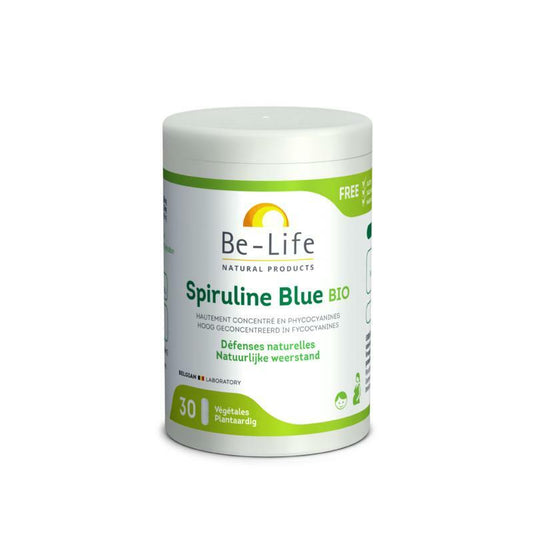 Be-Life Blauwe spirulina bio 30ca