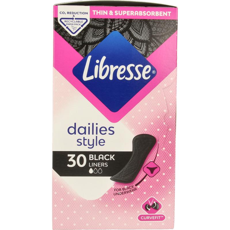 Libresse Inlegkruisjes normaal black 30st