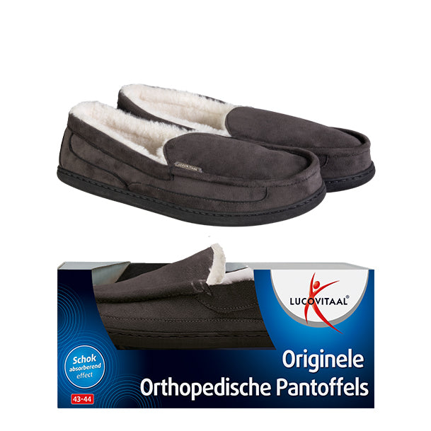 Lucovitaal Orthopedische pantoffels antraciet 39-40 1paar