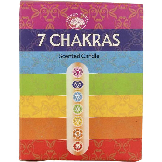 Green Tree Geurkaars 7 chakra 210g