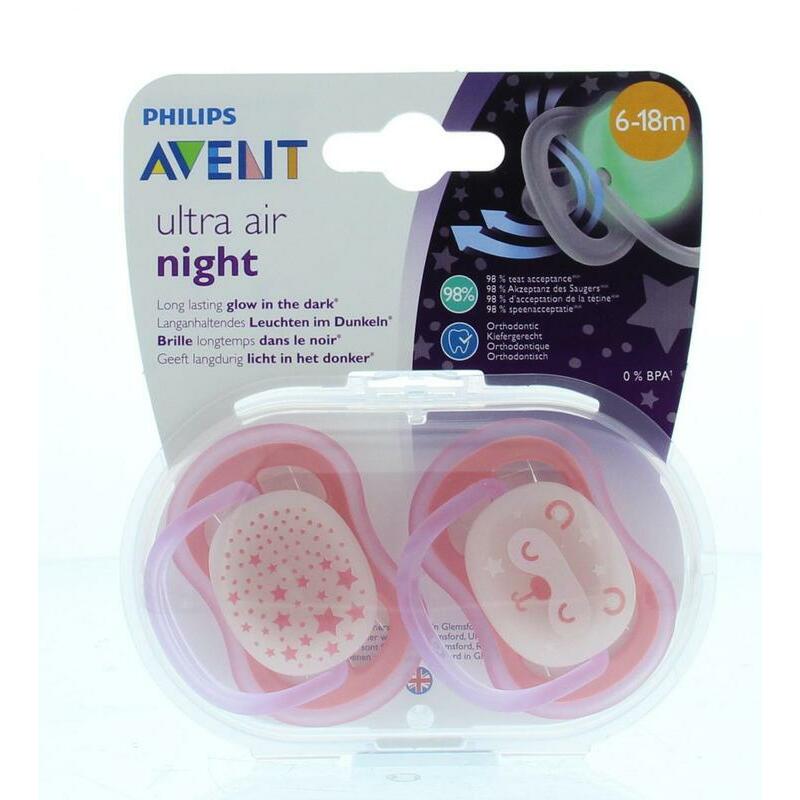 Avent Fopspeen nacht meisje 6-18 maanden 2st