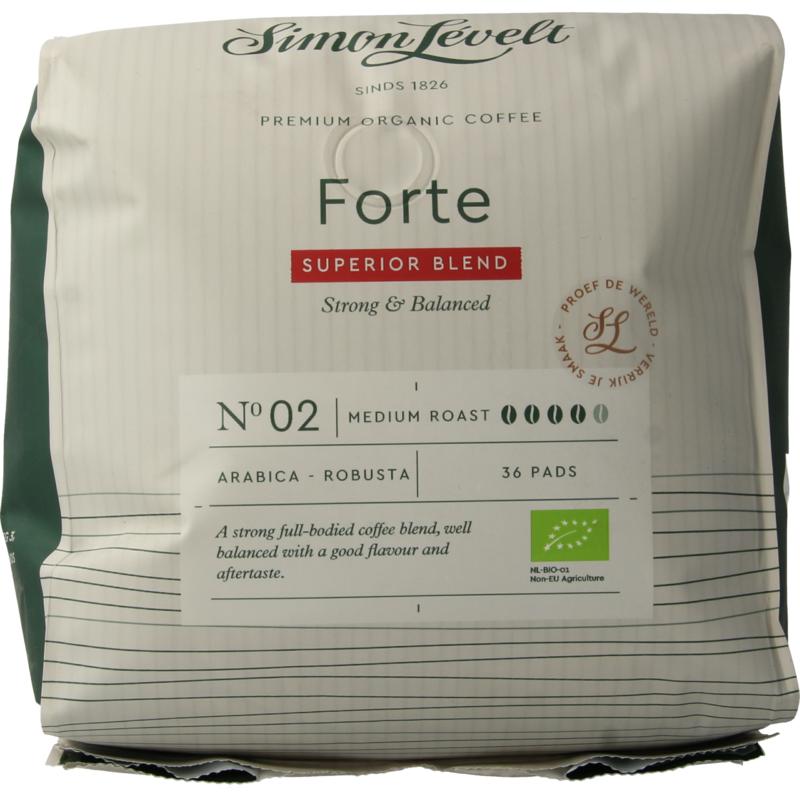 Simon Levelt Cafe pads forte superior blend bio 36st