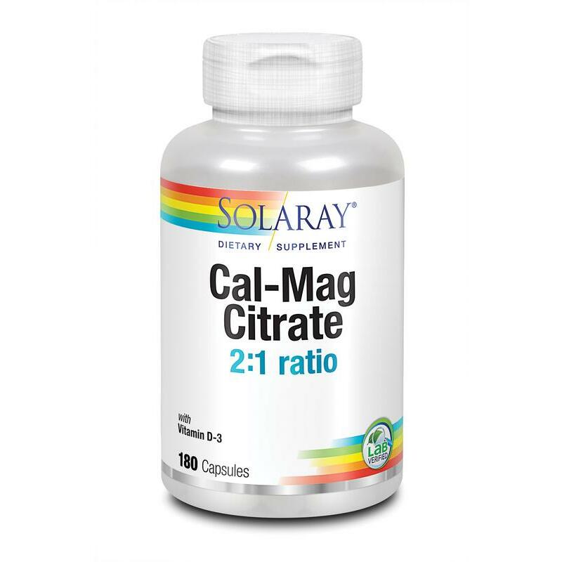 Solaray Calcium magnesium citraat 2:1 Vitamine D3 180ca