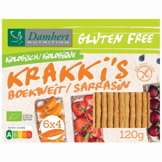 Damhert Boekweit krakki s glutenvrij bio 120g
