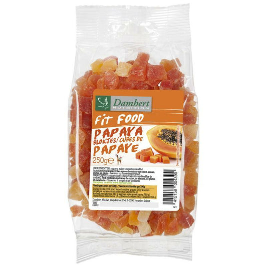 Damhert Fit food papayablokjes 250g