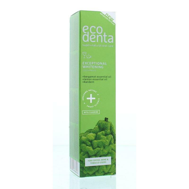 Ecodenta Tandpasta whitening bergamot citroen kalident 100ml