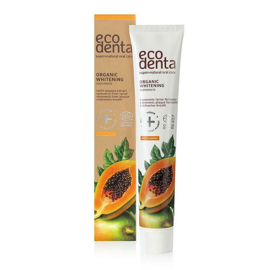 Ecodenta Tandpasta organic whitening papaja 75ml