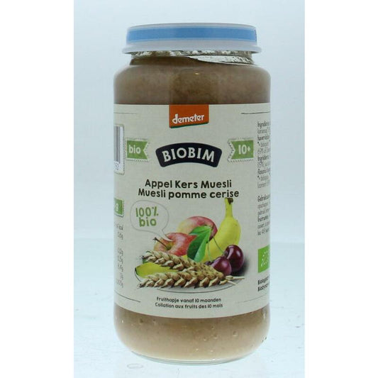 Biobim Muesli appel kers 10+ maanden demeter bio 250g