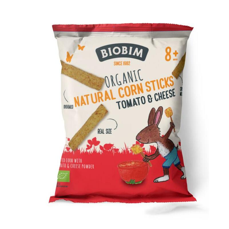 Biobim Cornsticks tomaat / kaas bio 25g