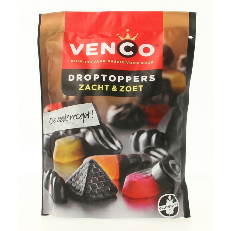 Venco Droptoppers zacht zoet 210g