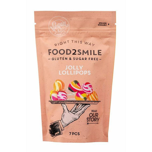 Food2Smile Jolly lollipops suikervrij glutenvrij lactosevrij 7st
