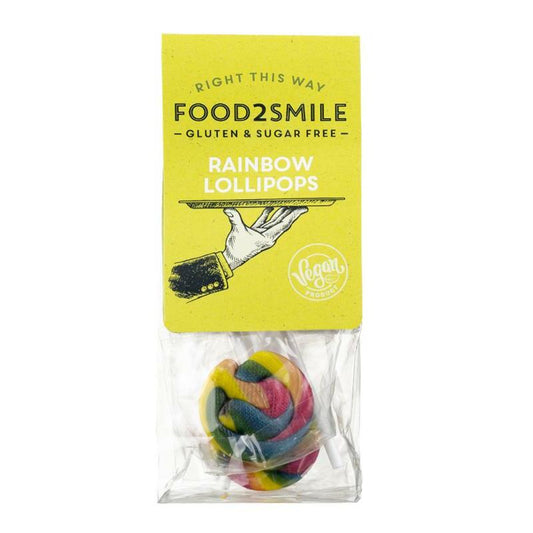 Food2Smile Rainbow lollipops suiker- lactose- glutenvrij 5st