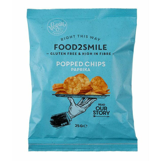 Food2Smile Popped chips paprika glutenvrij lactosevrij 25g