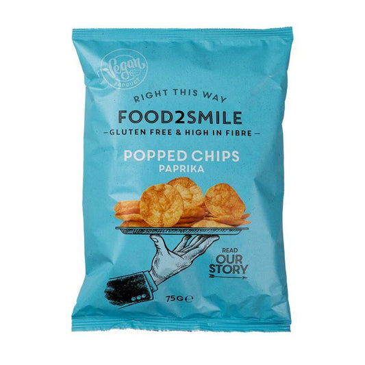 Food2Smile Popped chips paprika glutenvrij lactosevrij 75g