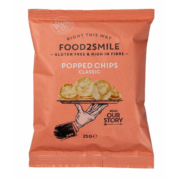 Food2Smile Popped chips classic glutenvrij lactosevrij 25g