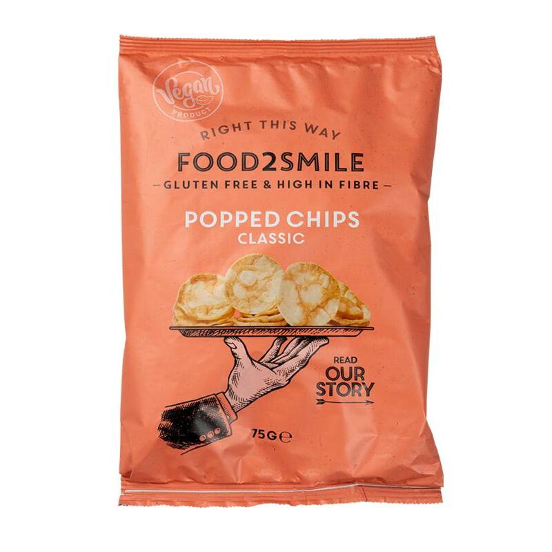 Food2Smile Popped chips classic glutenvrij lactosevrij 75g