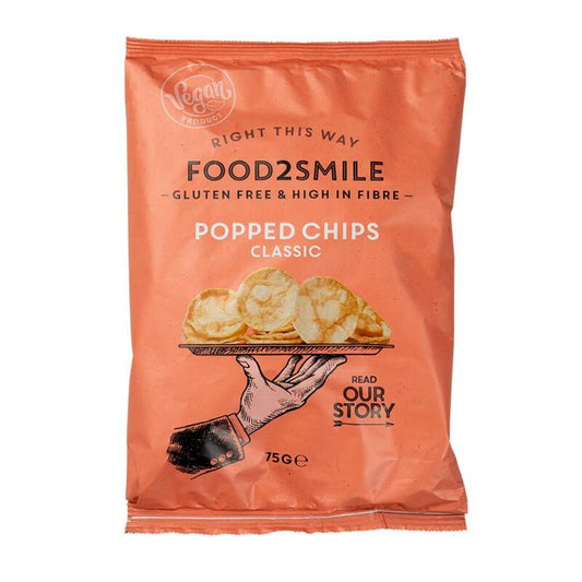 Food2Smile Popped chips classic glutenvrij lactosevrij 75g