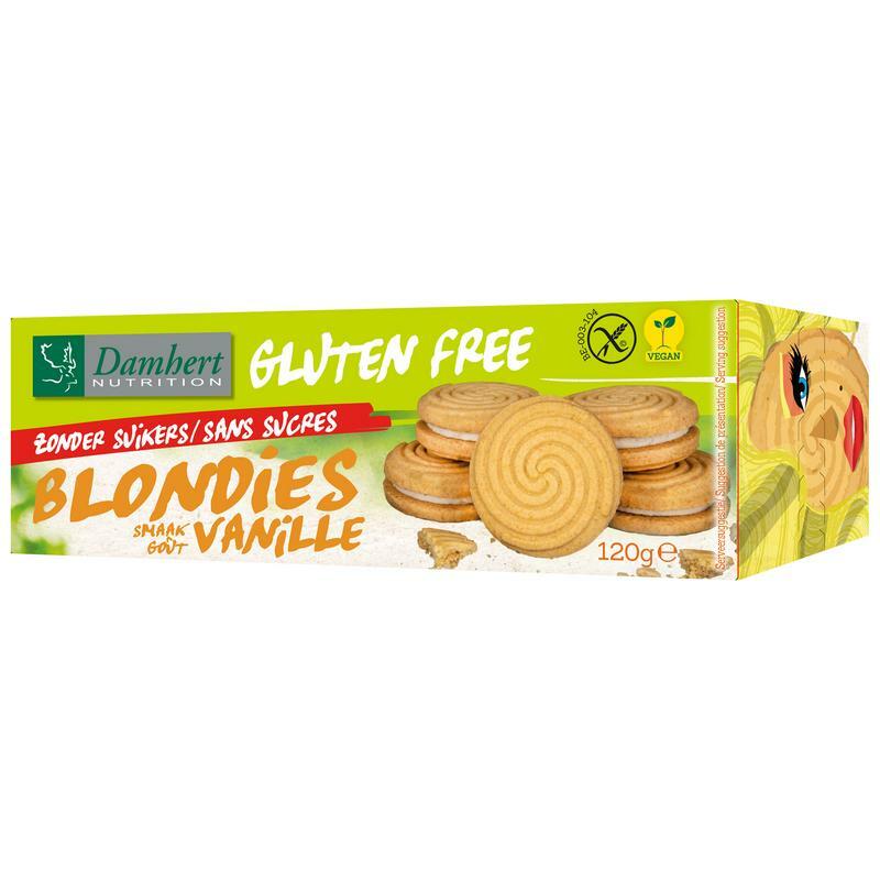 Damhert Glutenvrije blondies zonder suiker 120g