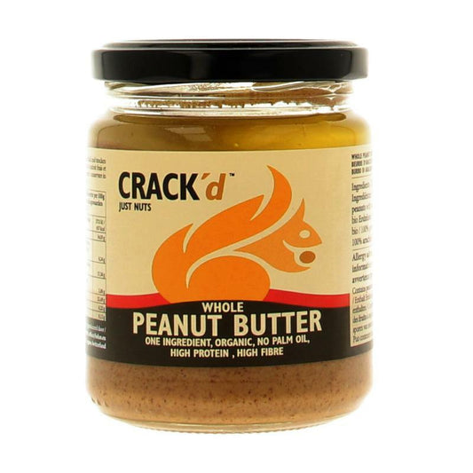 Crack'd Pindakaas met vlies organic bio 250g