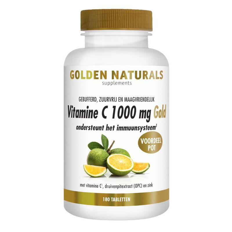 Golden Naturals Vitamine C1000 mg gold vegan 180tb