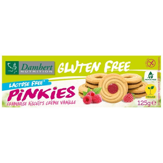 Damhert Pinkies biscuits framboos 125g
