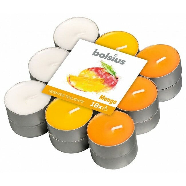 Bolsius Geurtheelicht multi colour brick 18 mango 18st