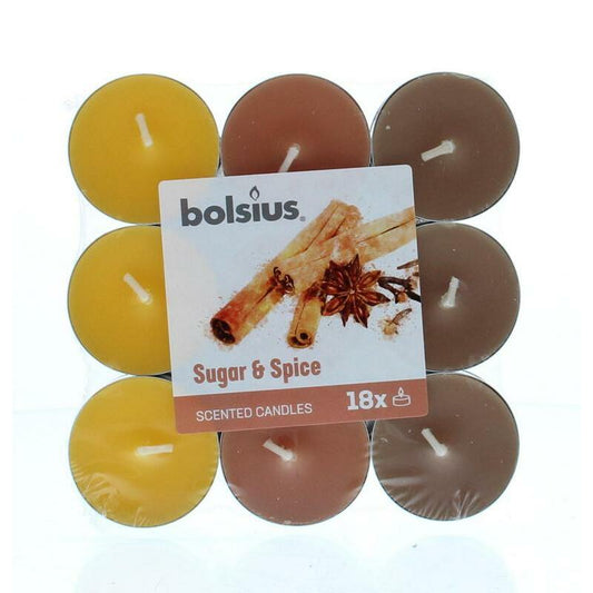 Bolsius Geurtheelicht multi colour brick 18 sugar & spice 18st