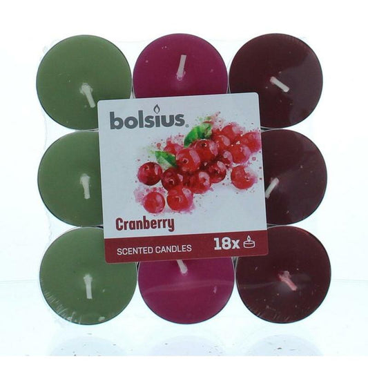 Bolsius Geurtheelicht multi colour brick 18 cranberry 18st