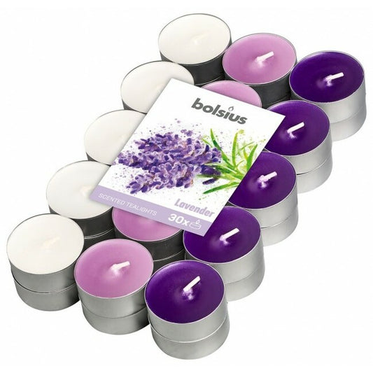 Bolsius Geurtheelicht multi colour brick 30 lavendel 18st