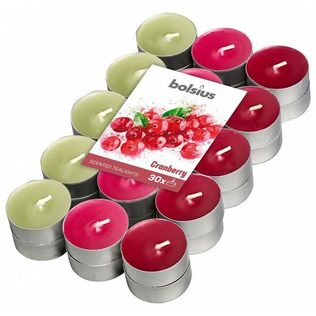 Bolsius Geurtheelicht multi colour brick 30 cranberry 18st