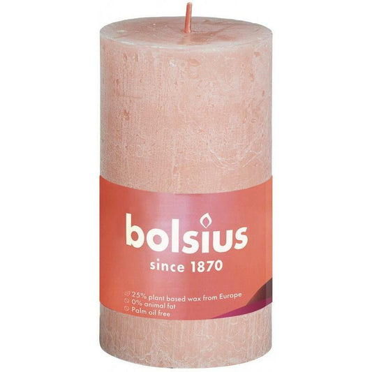 Bolsius Rustiekkaars shine 100/50 misty pink 1st